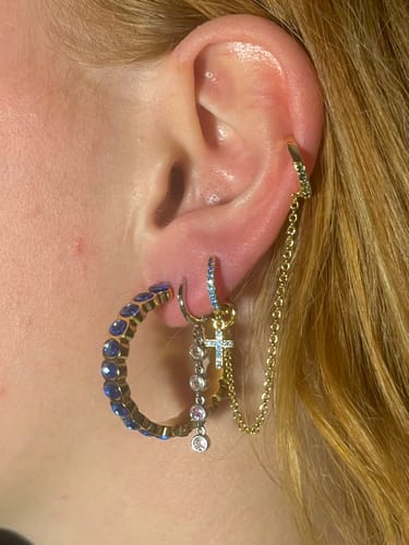 Customer photo review of Green Gold Dainty Cuff & Ear Chain