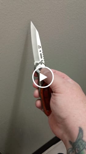 Customer video review of Bearcut Frontier Wooden Switchblade Knife