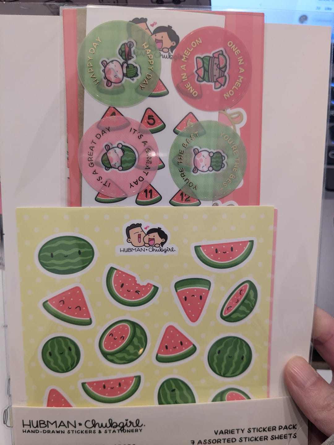 Customer photo review of Summer Watermelons Variety Sticker Pack