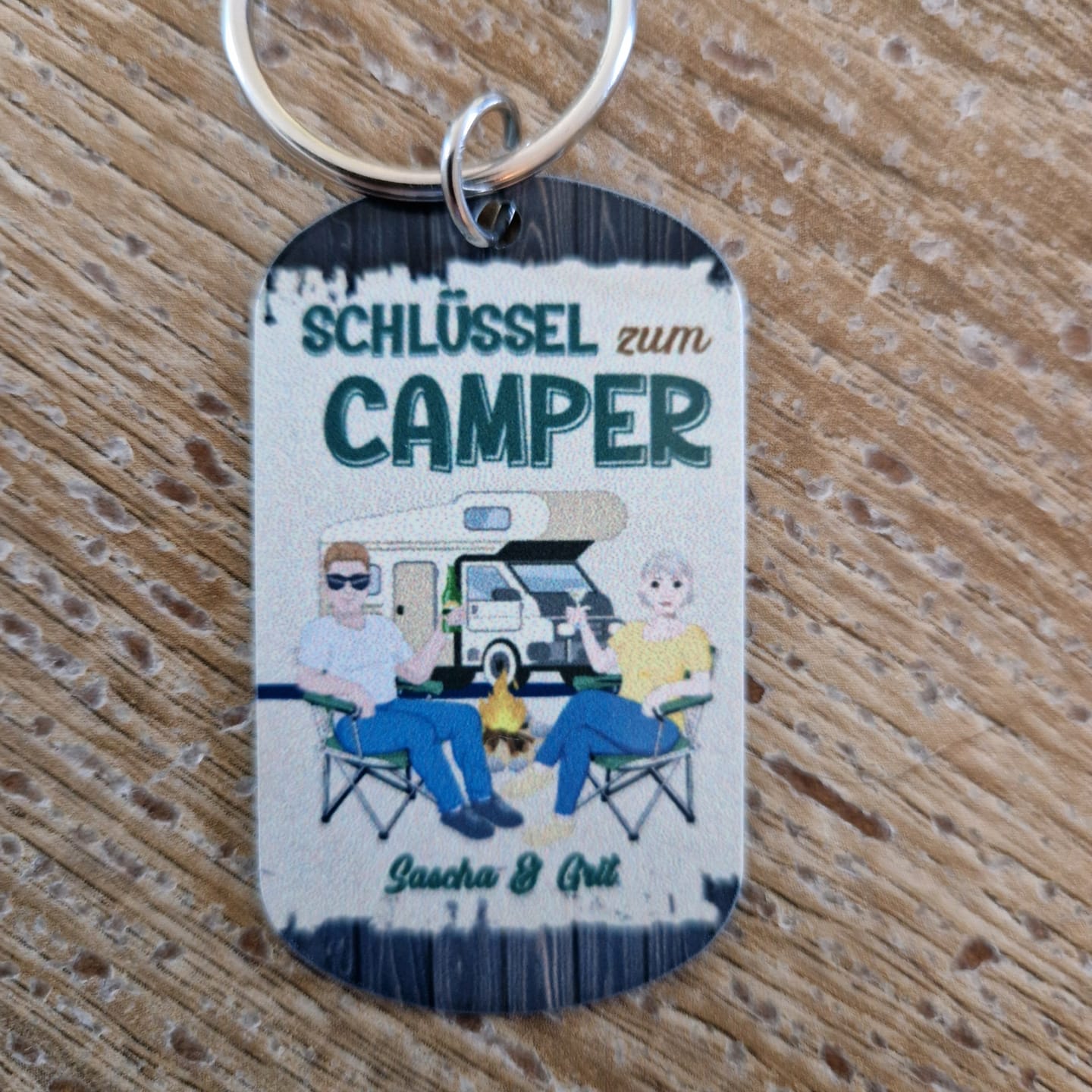 Customer photo review of Camping Couple - Personalisierter Schlüsselanhänger