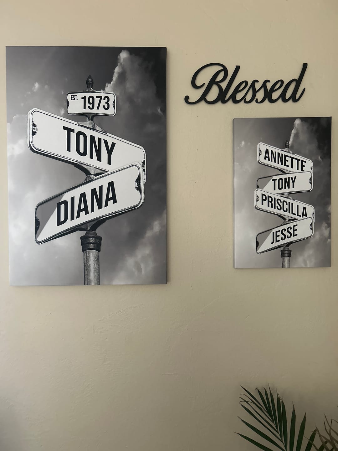 Customer photo review of NAMES ONLY STREET SIGN by Cstm Canvas