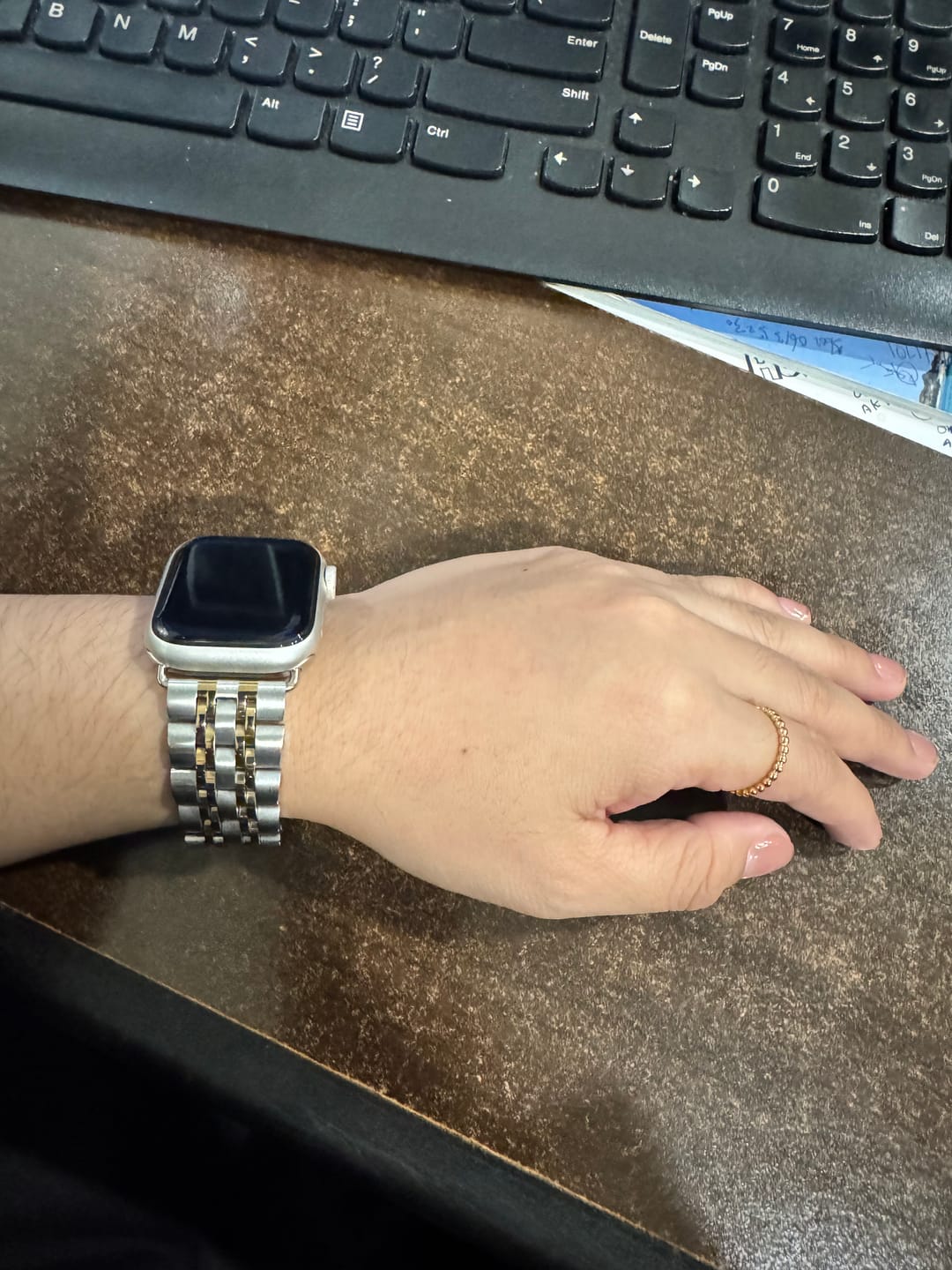 Customer photo review of Themis Stainless Band