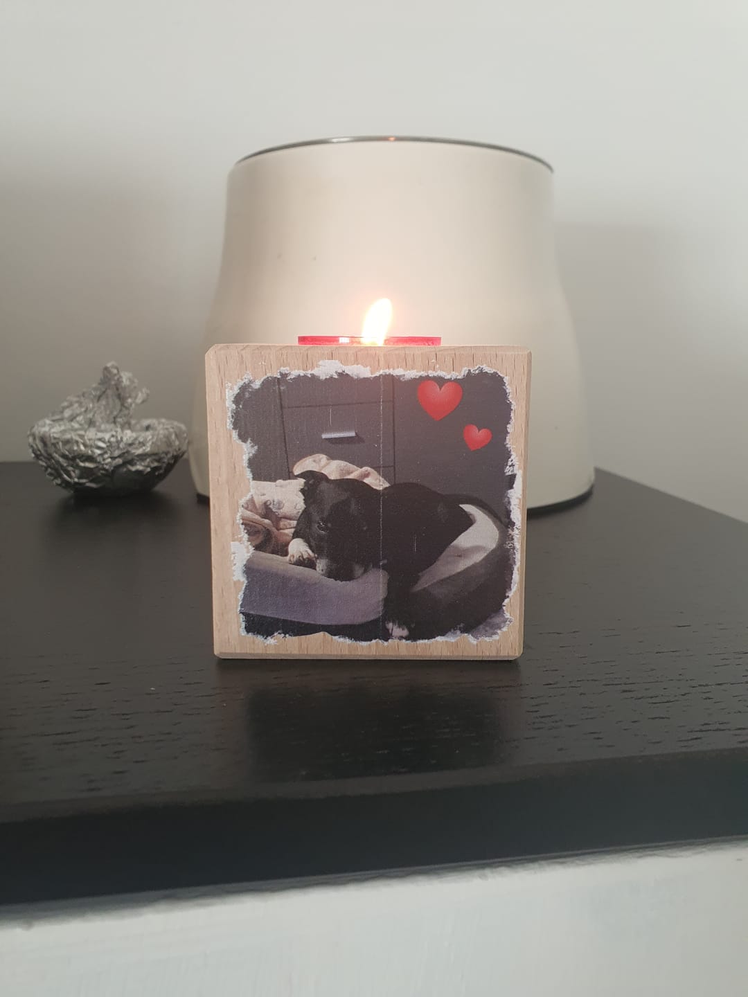 Customer photo review of Dein Foto - Individueller Kerzenwürfel