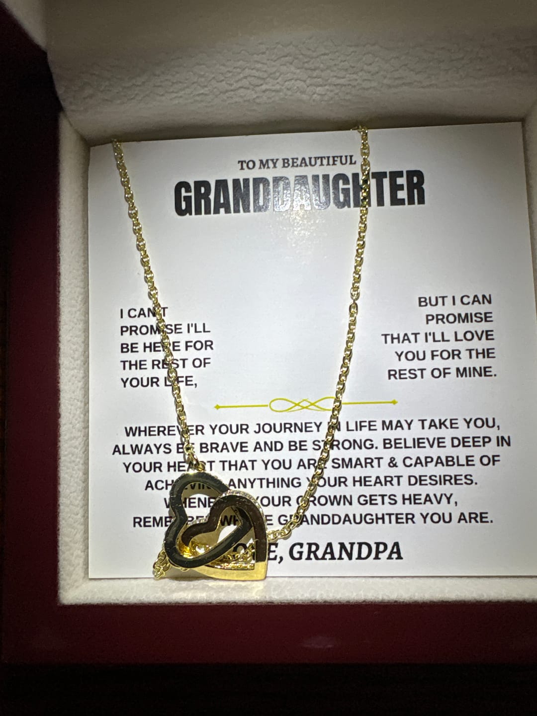 Customer photo review of To My Granddaughter - Forever Linked Hearts - Gift Set - SS117