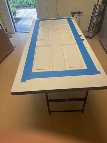 Customer photo review of Raise & Lower Blinds Glass and Frame Kit (Full Lite)