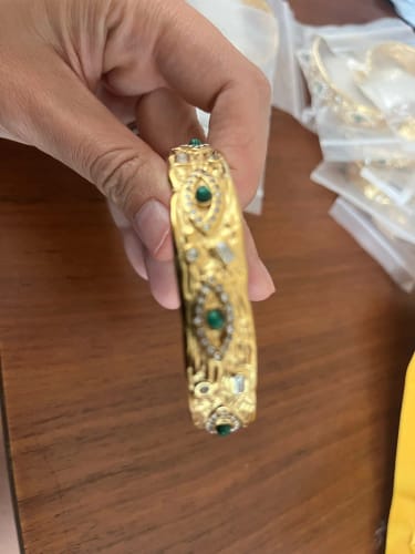 Customer photo review of Evil Eye Bangles
