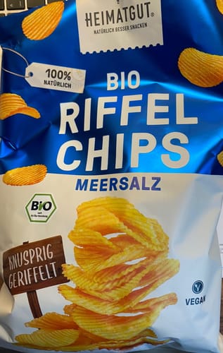Kundenbewertung mit Foto zu Bio Riffel Chips Meersalz