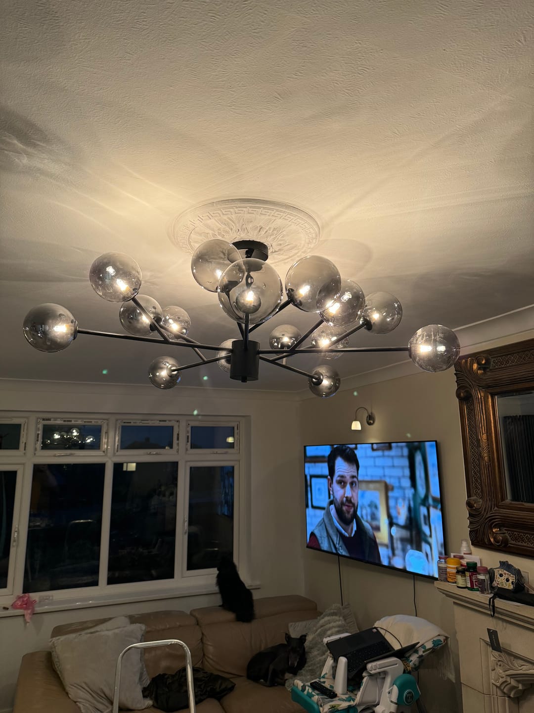 Customer photo review of Modern Sputnik Branching Bubble Chandelier