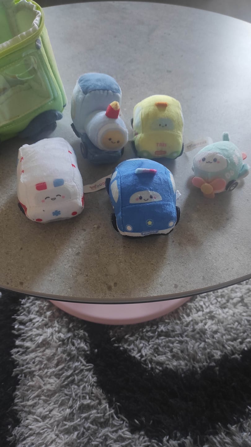 Customer photo review of Personnalisée Premier Ensemble de Jouet Sonore en Peluche de Voiture pour Bébé