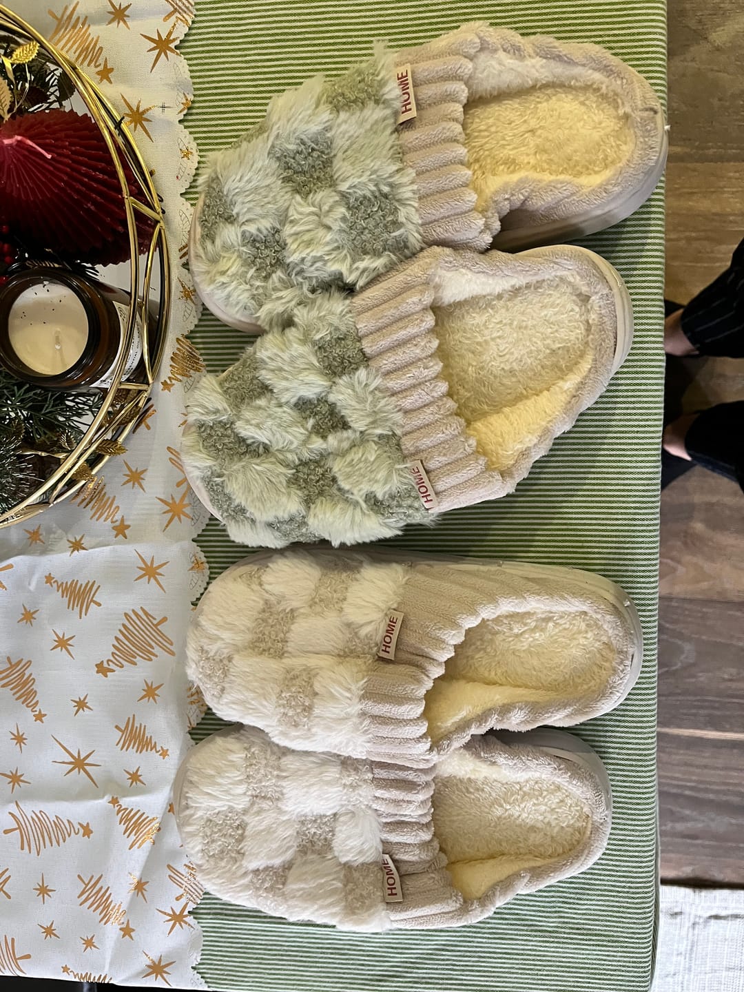 Customer photo review of Nordic Fluffy Slippers - Buy 1 Get 1 Free