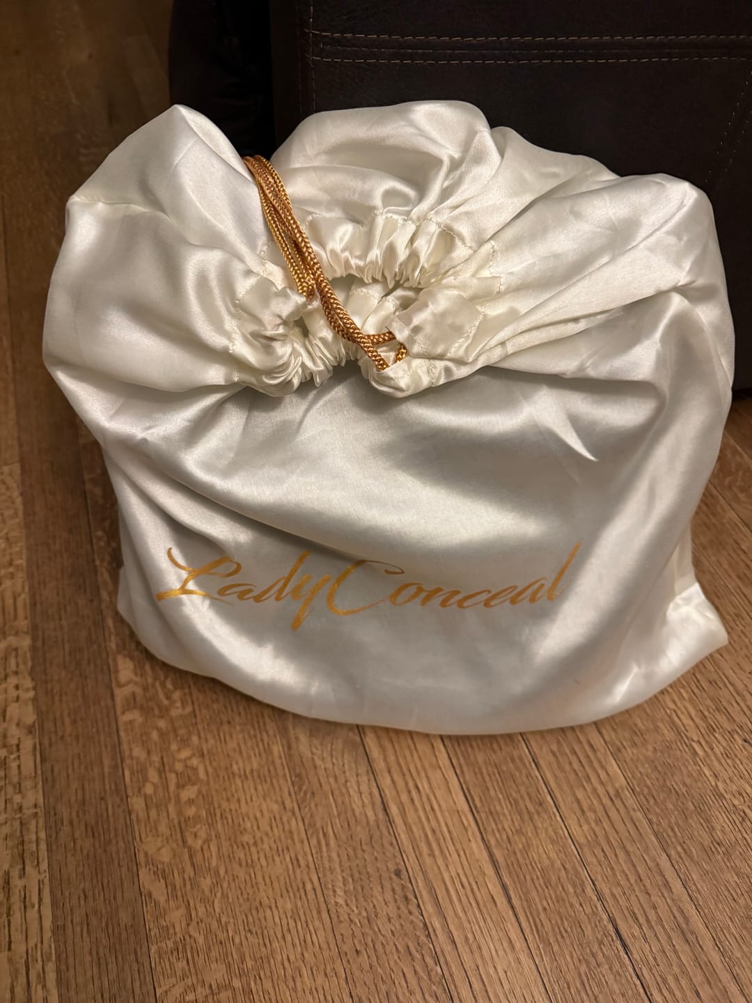 Customer photo review of Delaney Conceal Carry Distressed Leather Crossbody Purse