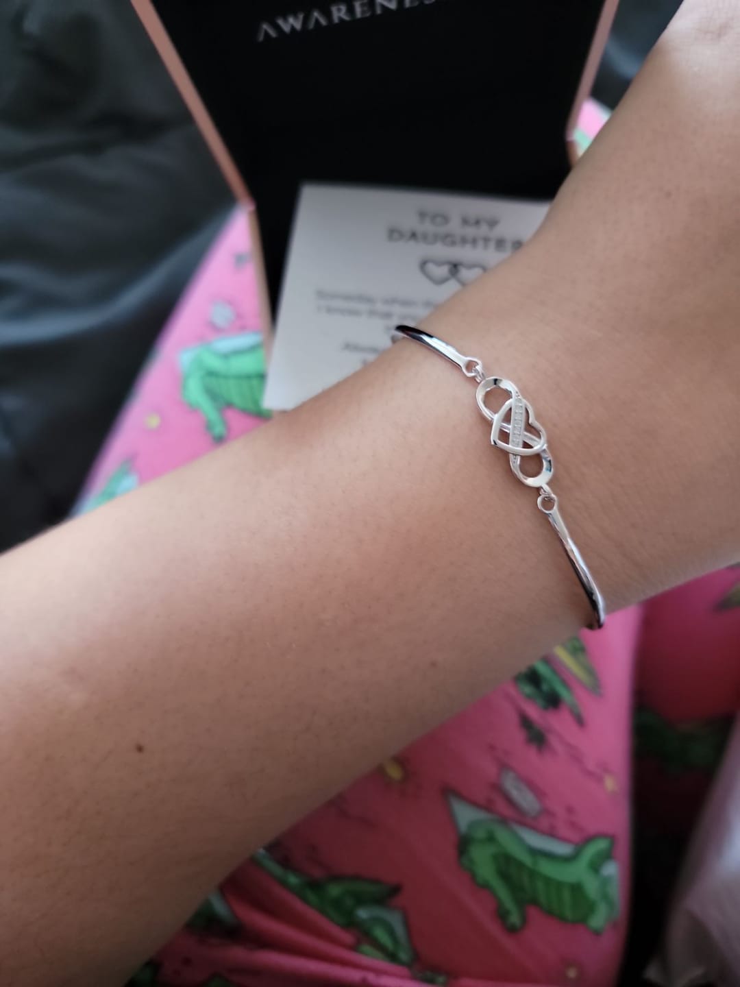 Customer photo review of To My Daughter | Always Keep Me In Your Heart Bracelet
