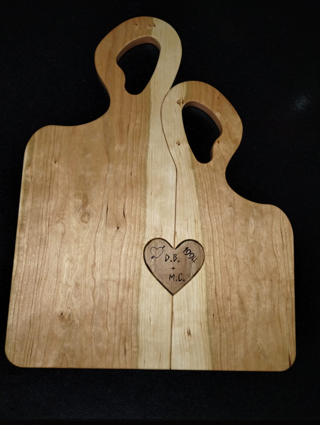 Customer photo review of 20x15" Organic Romeo & Juliet With Heart Set Acrylic Router Template
