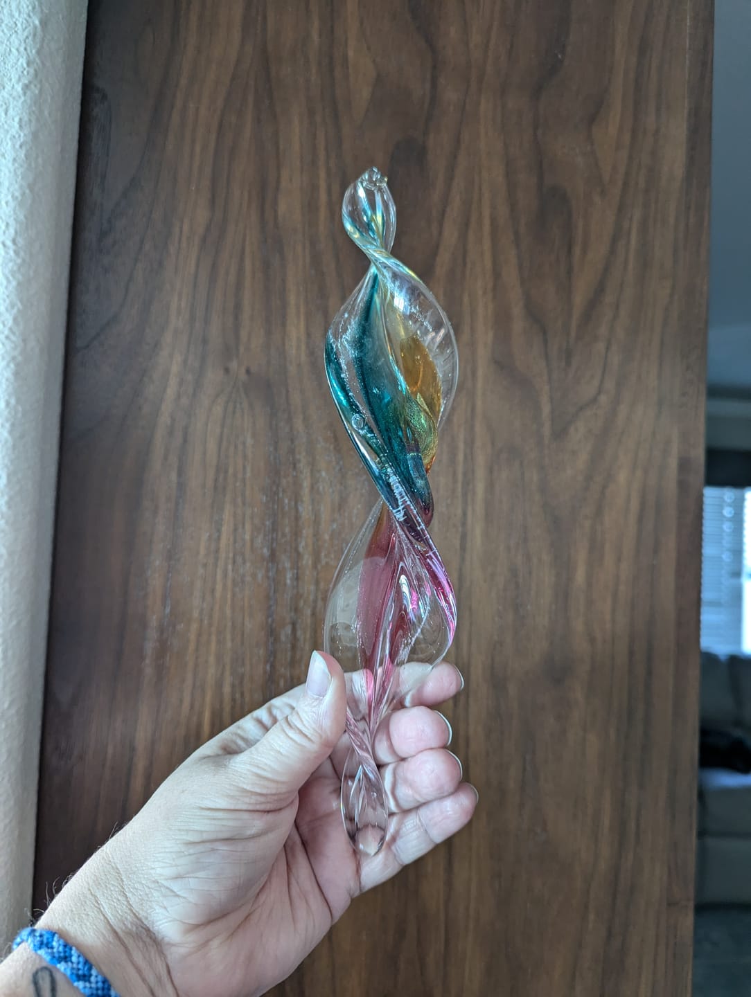 Customer photo review of Celtic Spiral Pendant with Cremation Ashes