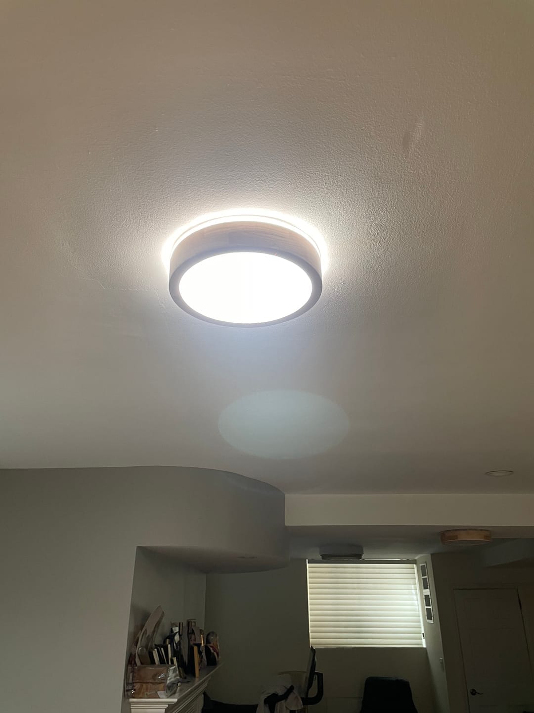 Customer photo review of Round LED Wood Flush Mount Light