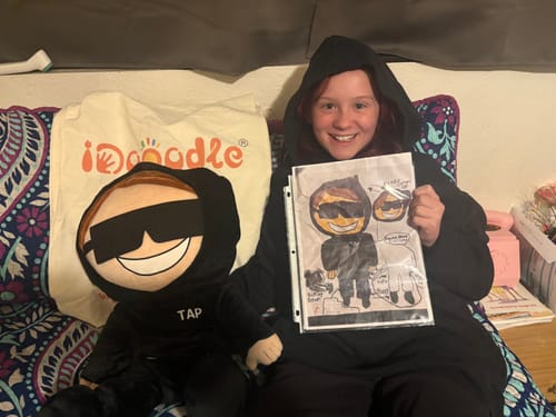 Customer photo review of Turn Kid's Drawings into Plushies