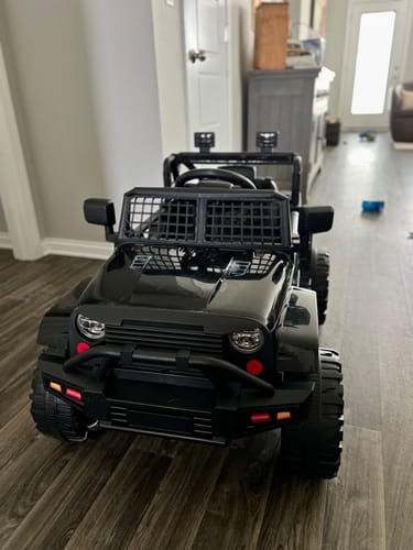 Customer photo review of 12V Kids Ride On Jeep Car w/Parent Remote Control - Black