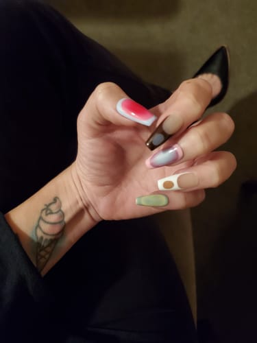 Customer photo review of Siva Nail, Summer Beach, Gradient Handmade Press on Nails