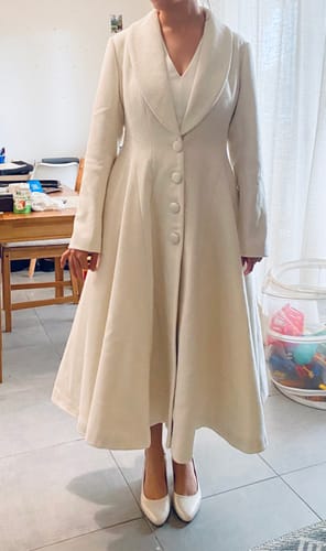 Cassandre M. review of white princess winter long wool coat c3742 image 1 out of 1
