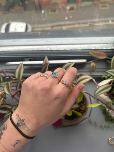 Customer photo review of Labradorite Crown Ring (Gold)