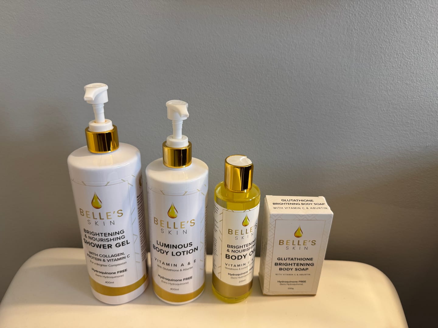 Customer photo review of Belle's Skin Body Oil