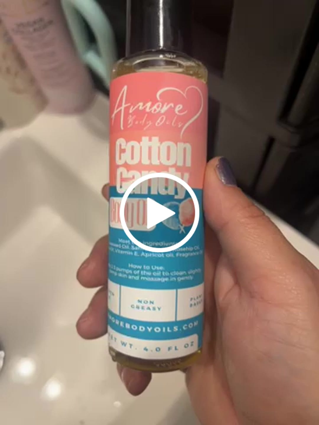 Customer video review of Cotton Candy - Body Oil