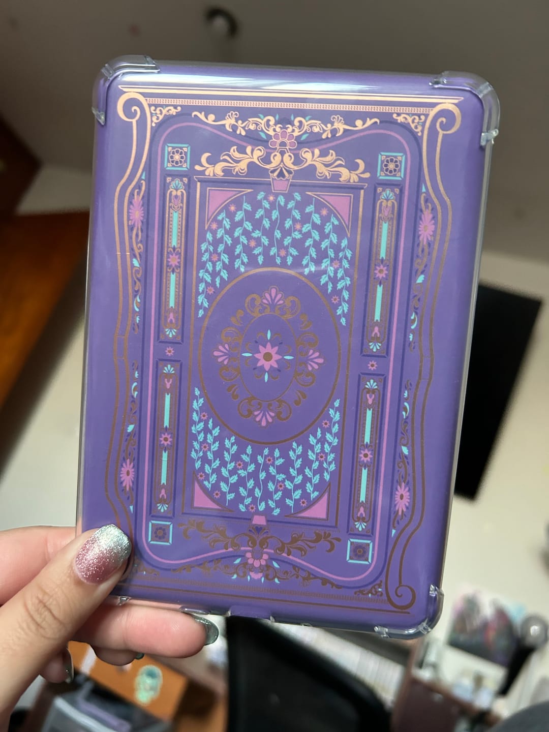 Customer photo review of Kindle Sticker Inserts - Literati Purple