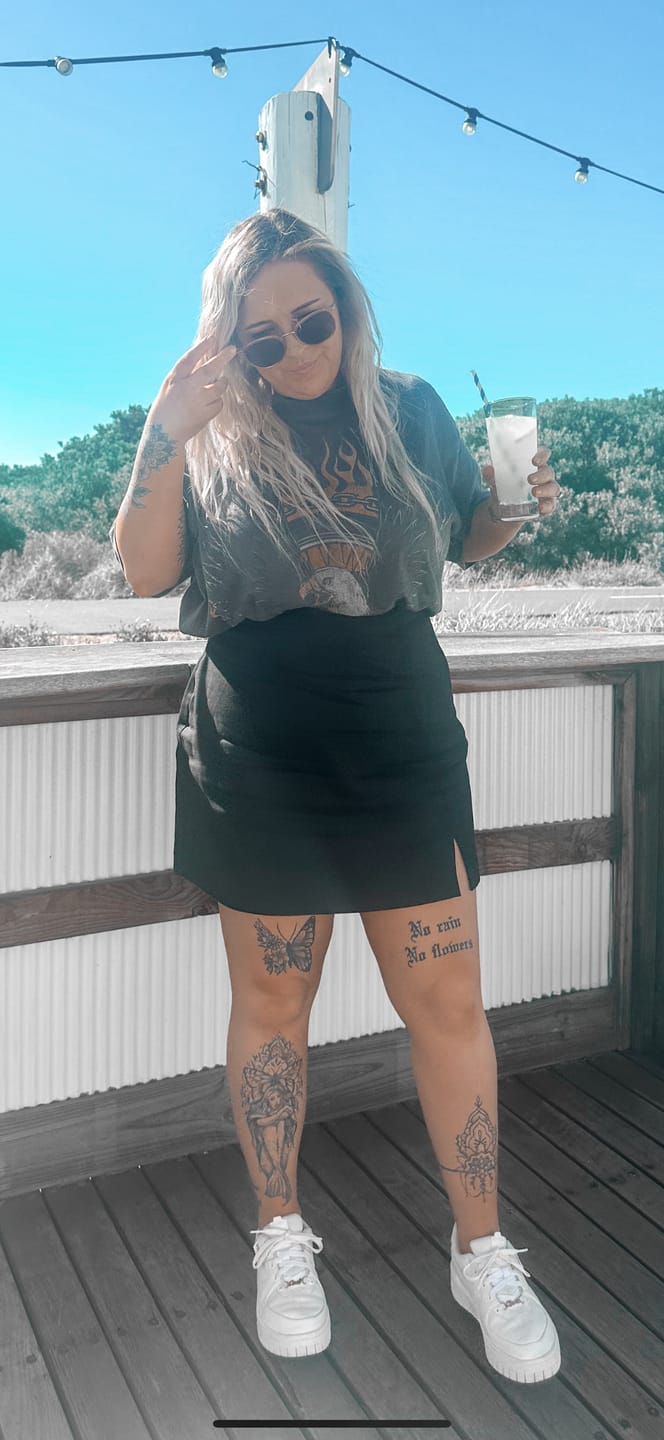 Customer photo review of Liquid Sun Express Self Tan Mousse - Dark