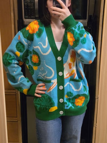 Customer photo review of Koi Fish Cardigan