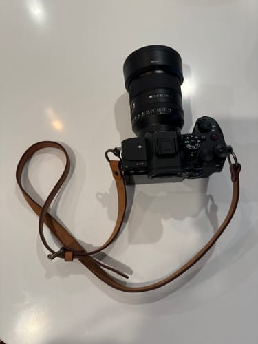 Customer photo review of Leather Camera Strap