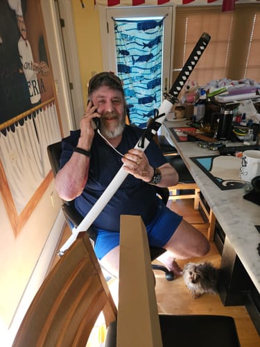 Customer photo review of Monthly Sword Subscription