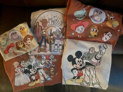 Customer photo review of Toy Story Characters Disney DTF Transfer