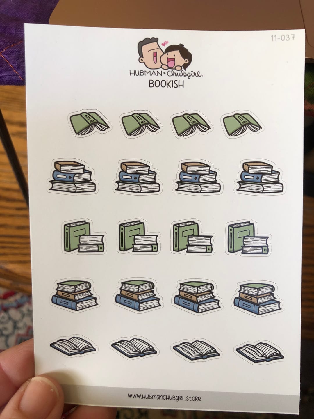 Customer photo review of Bookish Planner Stickers