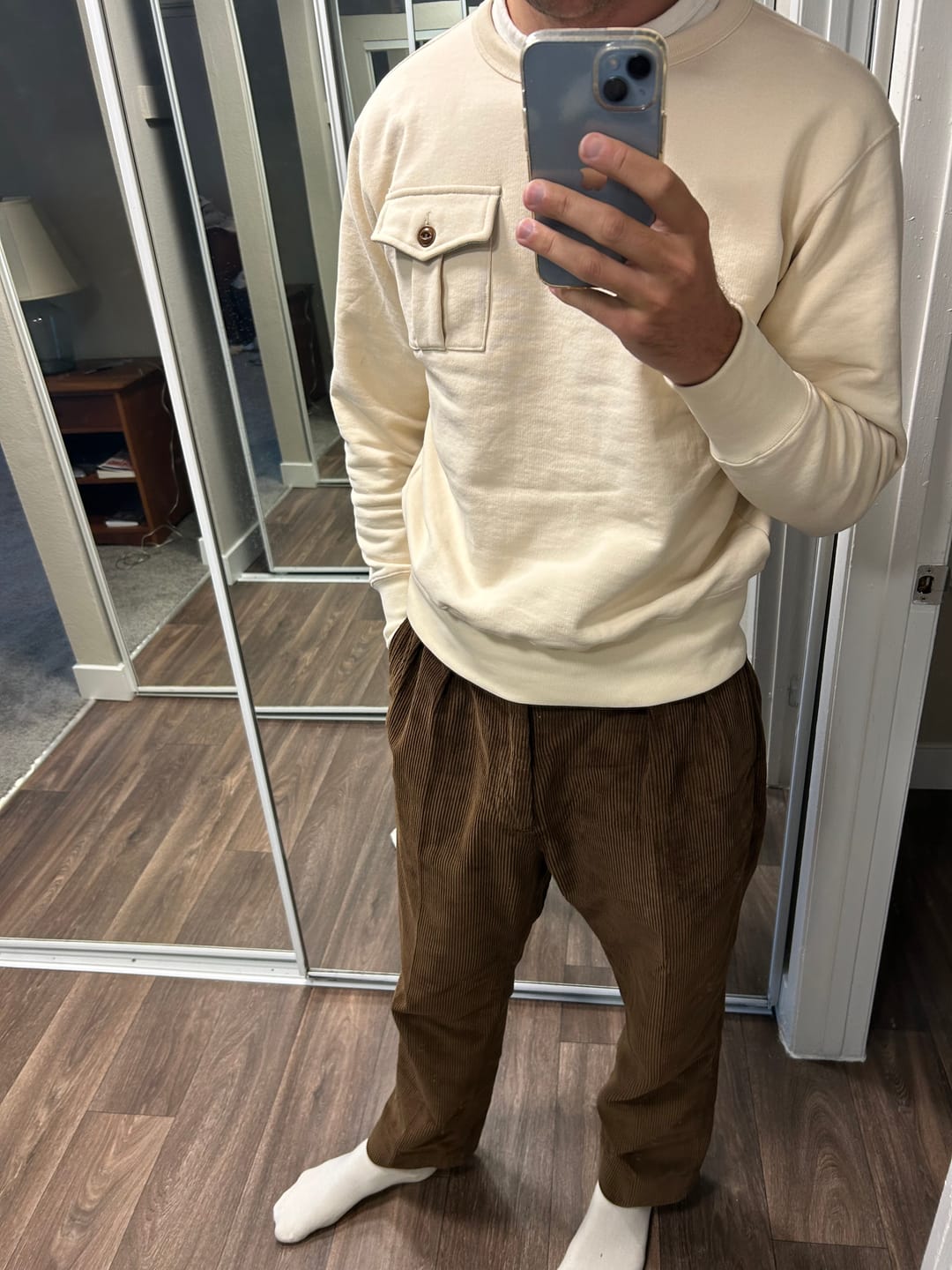 Customer photo review of 12.5 oz 8 Wale Corduroy Trousers - Brown