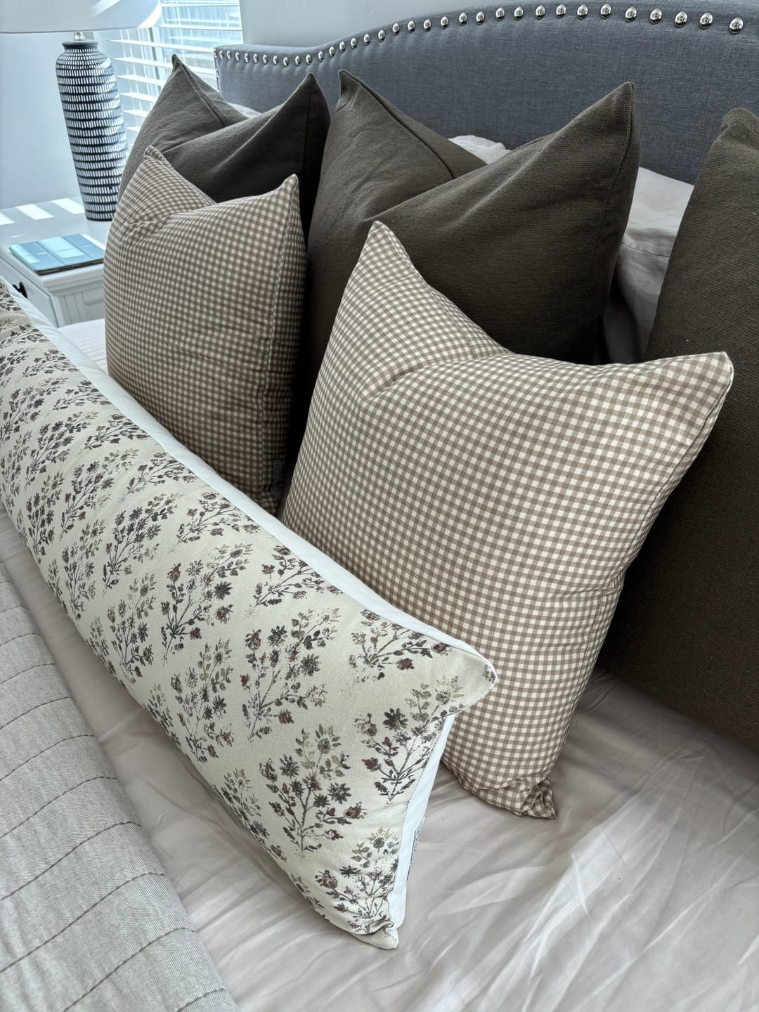 Customer photo review of Mini Tan Gingham  - 18" |  22" | 26"