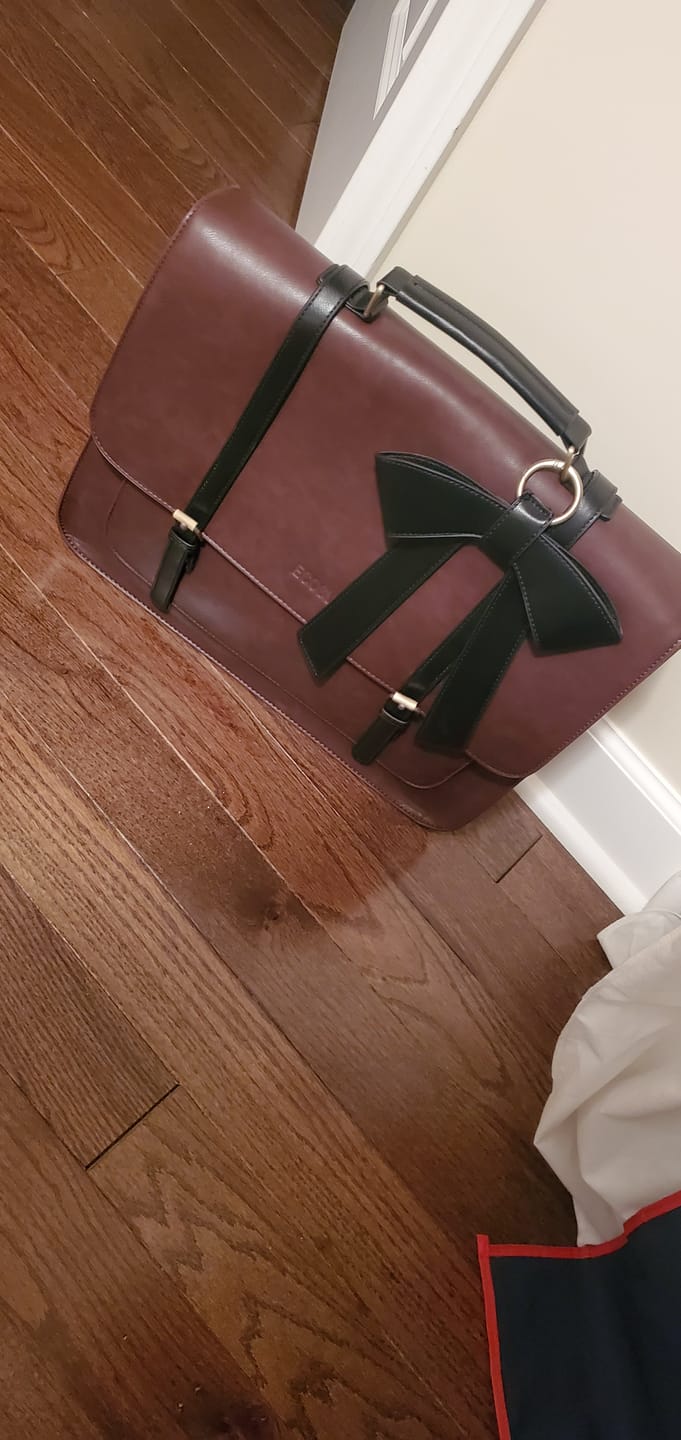 Customer photo review of Cocoa Truffle Ecosusi Classic Bow Briefcase