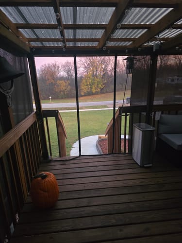 Customer photo review of The Custom Magnetic Screen Door