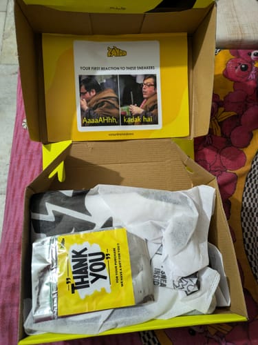 Customer photo review of MYTH Off White Black Men's casual sneaker