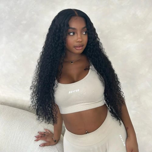 Customer photo review of 8x6 Pre-Cut Lace Front Super Secure Water Wave Pre-Everything Wig For Beginner Friendly