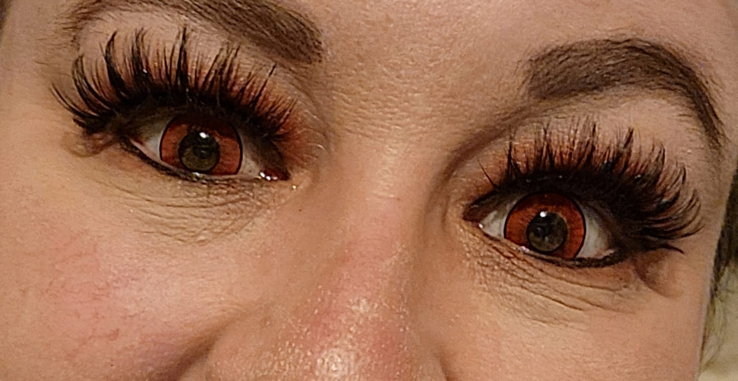 Customer photo review of PRIMAL ® Dracula I - Red Colored Contact lenses