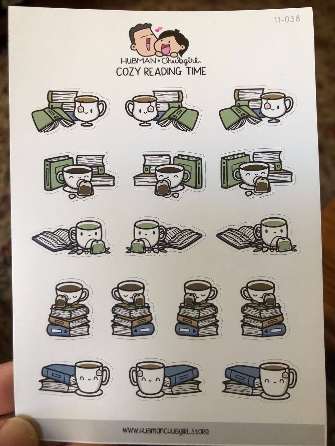 Customer photo review of Cozy Reading Time Planner Stickers