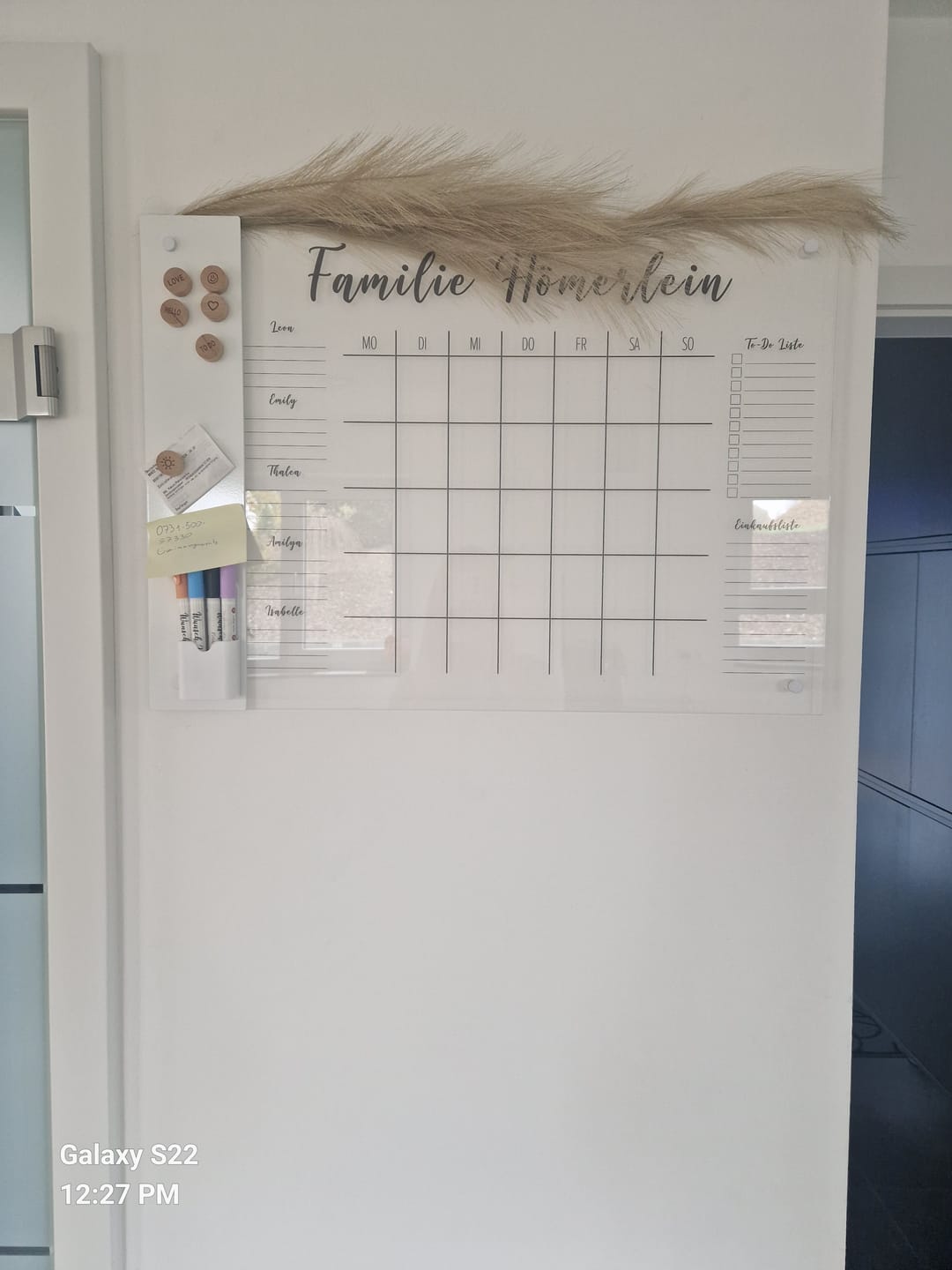 Customer photo review of Familienplaner für 5 Personen mit Magnetboard