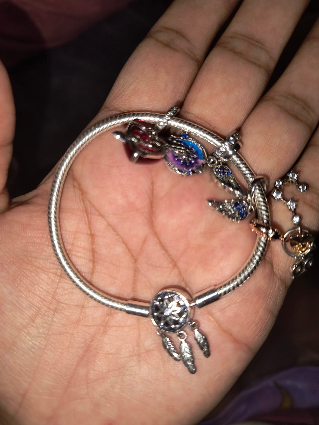 Customer photo review of Pulsera Atrapasueños Floral