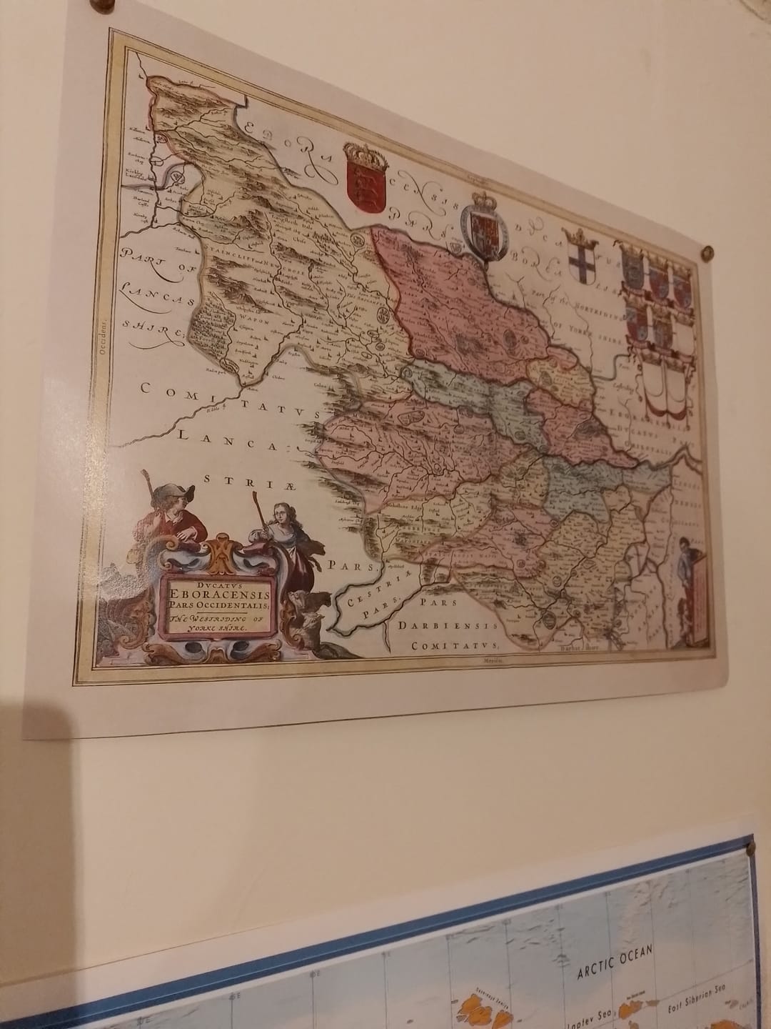 Customer photo review of Old Map of West Yorkshire, 1665 by Joan Blaeu - York, Bradford, Sheffield, Leeds, Huddersfield, Halifax, Wakefield