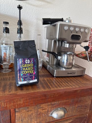 Customer photo review of PREMIUM COLUMBIAN BLEND COFFEE