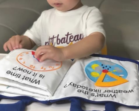 Customer photo review of Jollybaby My Quiet Book 3D Montessori Activity Book