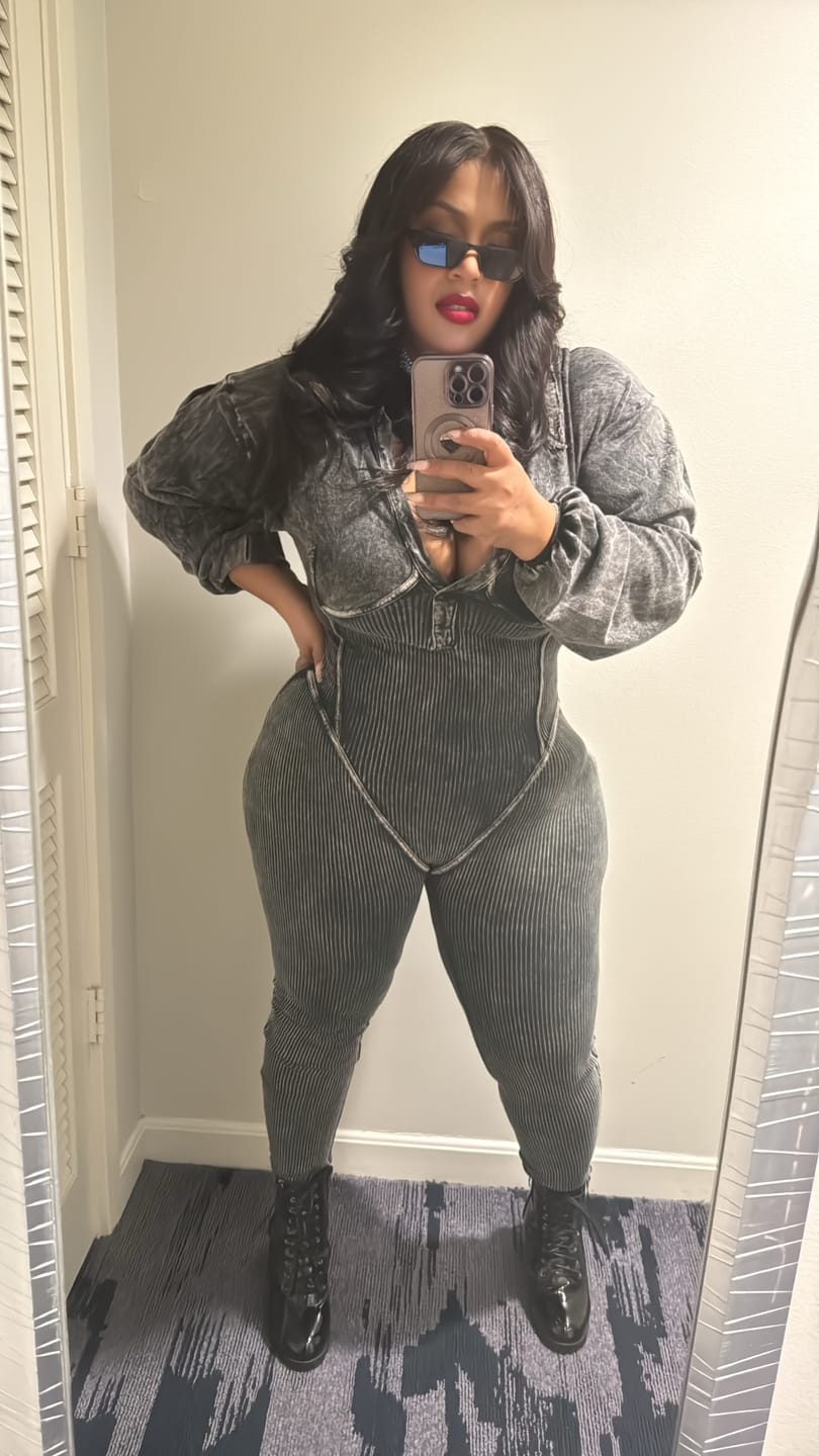 Customer photo review of Darby Washed Cut Out Denim Jeans