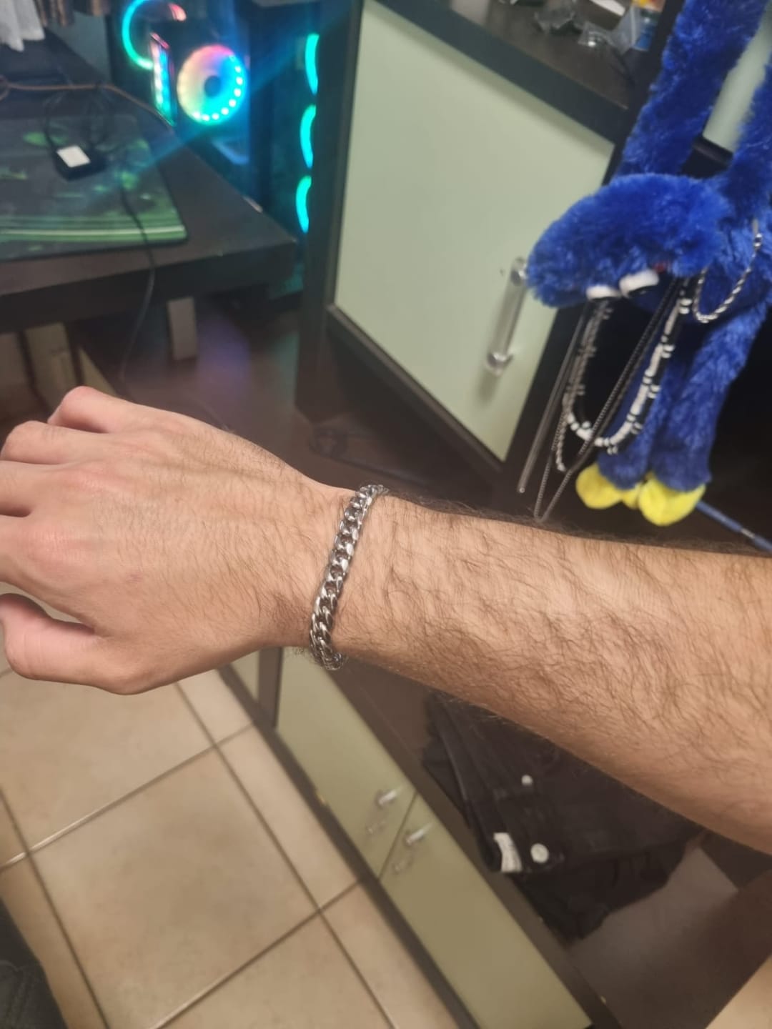 Customer photo review of The Cuban Bracelet 8mm - Silver RG321