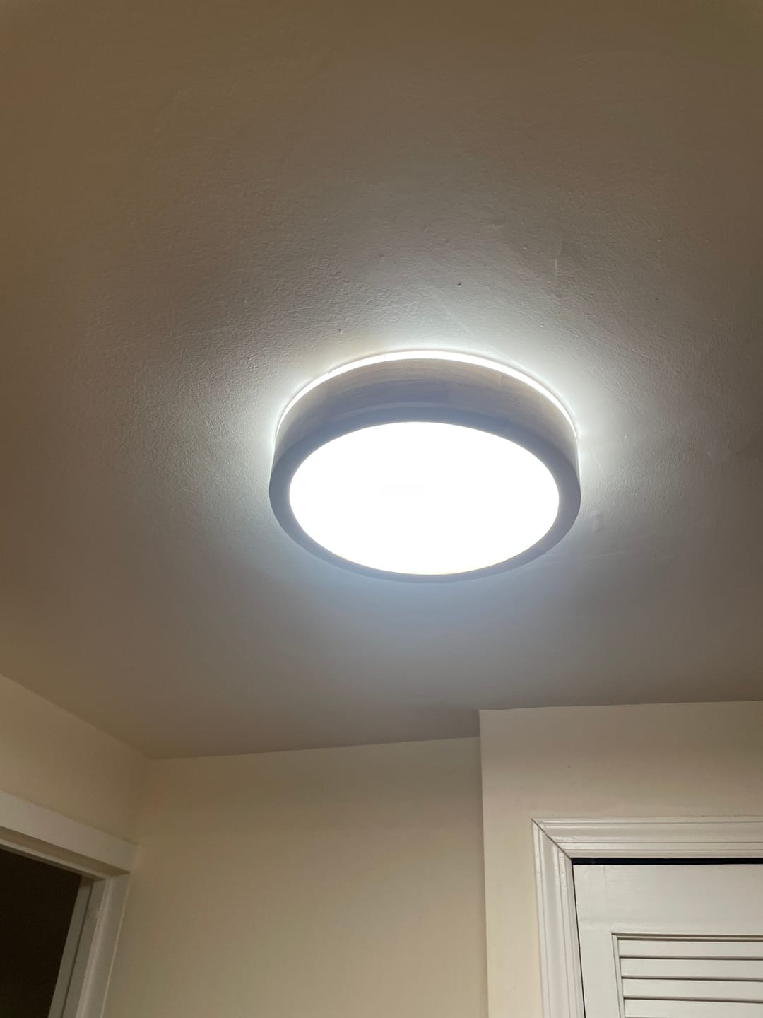Customer photo review of Scandinavian Dimmable Wood LED Flush Mount Light