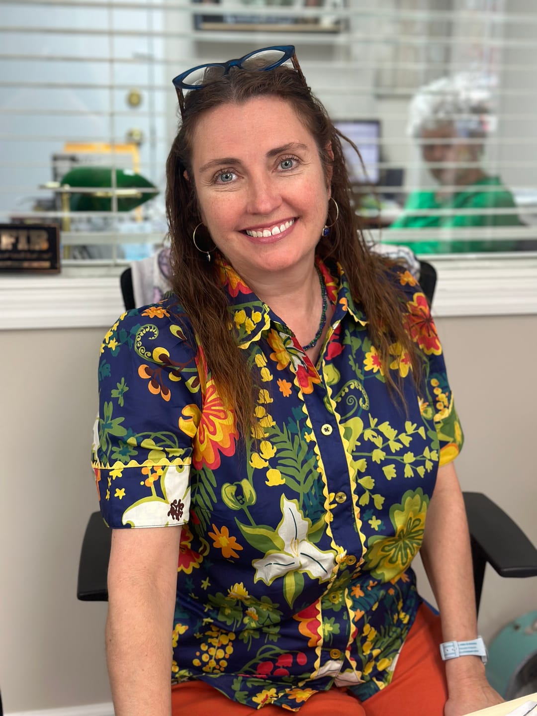 Customer photo review of MANDY blouse Woodland Navy